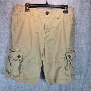 AERO Cargo Shorts Size 31 Khaki Utility Summer Essential Streetwear Casual